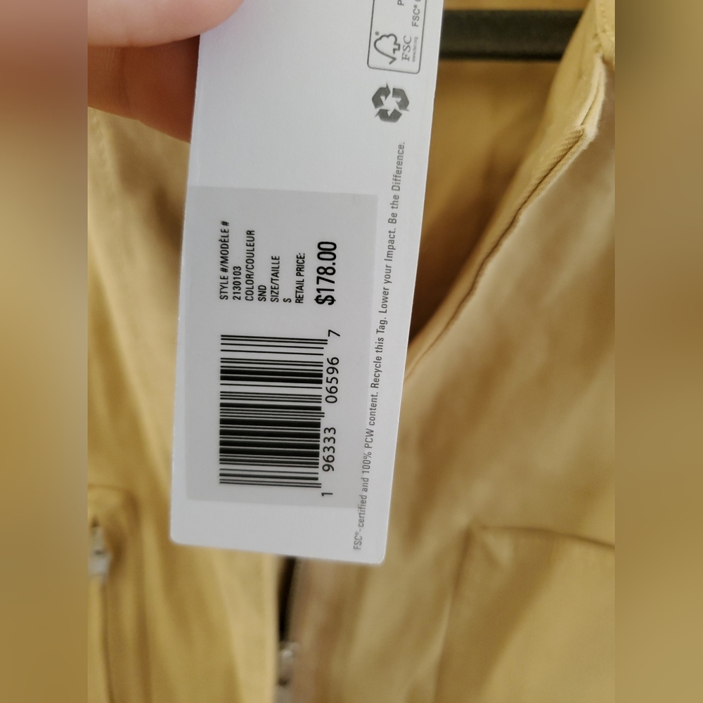 Outerknown Station Jumpsuit Coveralls organic cotton Womens S Sand Cotton $178 - Picture 6 of 15